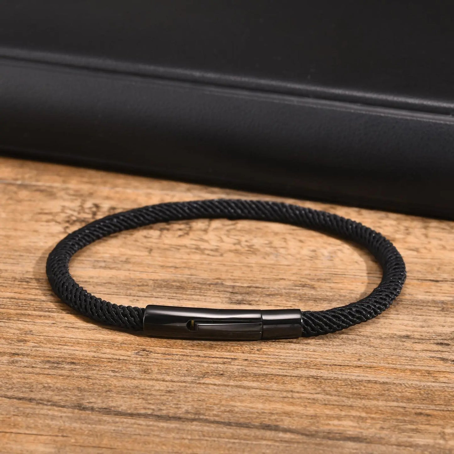 Urban black rope bracelet