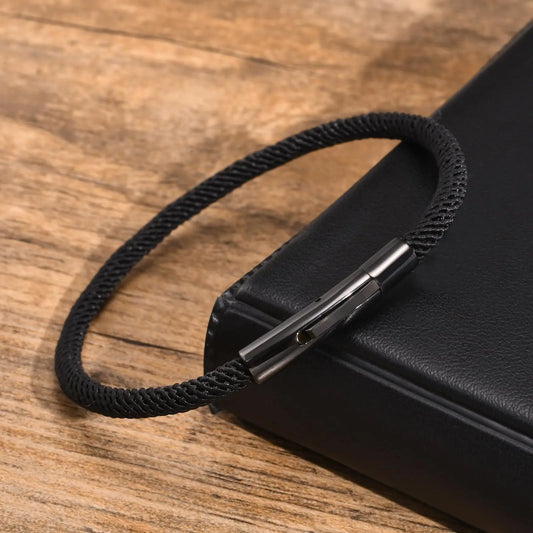Urban black rope bracelet