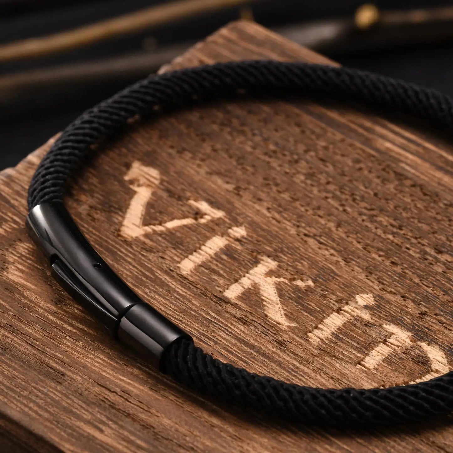 Urban black rope bracelet